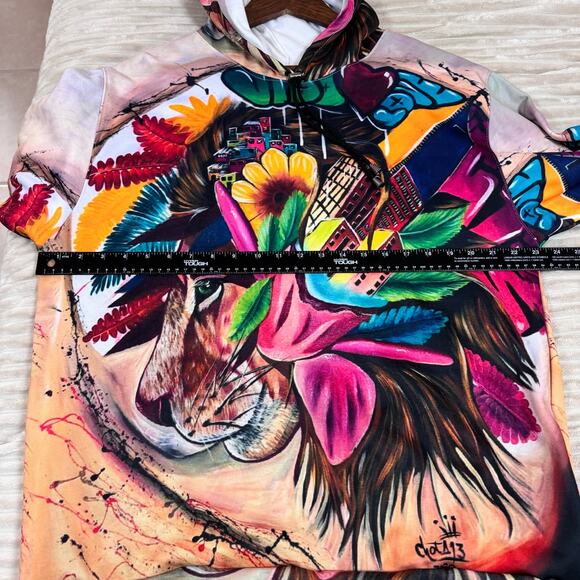 Chota 13 2020 Men’s Hoodie Pullover Printed Lion Colorful Large - Picture 9 of 9